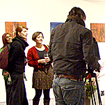 Impression8 - Qassim Haddad / Poetry and Lobna Al Ameen / Painting - at art center berlin friedrichstr.