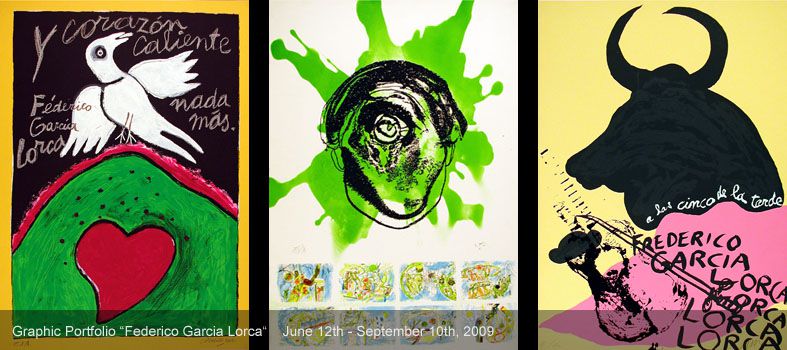3 artworks from the Graphic Portfolio - Federico Garcia Lorca